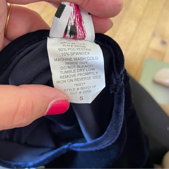 VINTAGE Y2K ZOEY GIRL BLUE VELVET BUTTERFLY GRAPHIC DRESS SIZE 5 GIRLS HOLIDAY - Picture 8 of 8